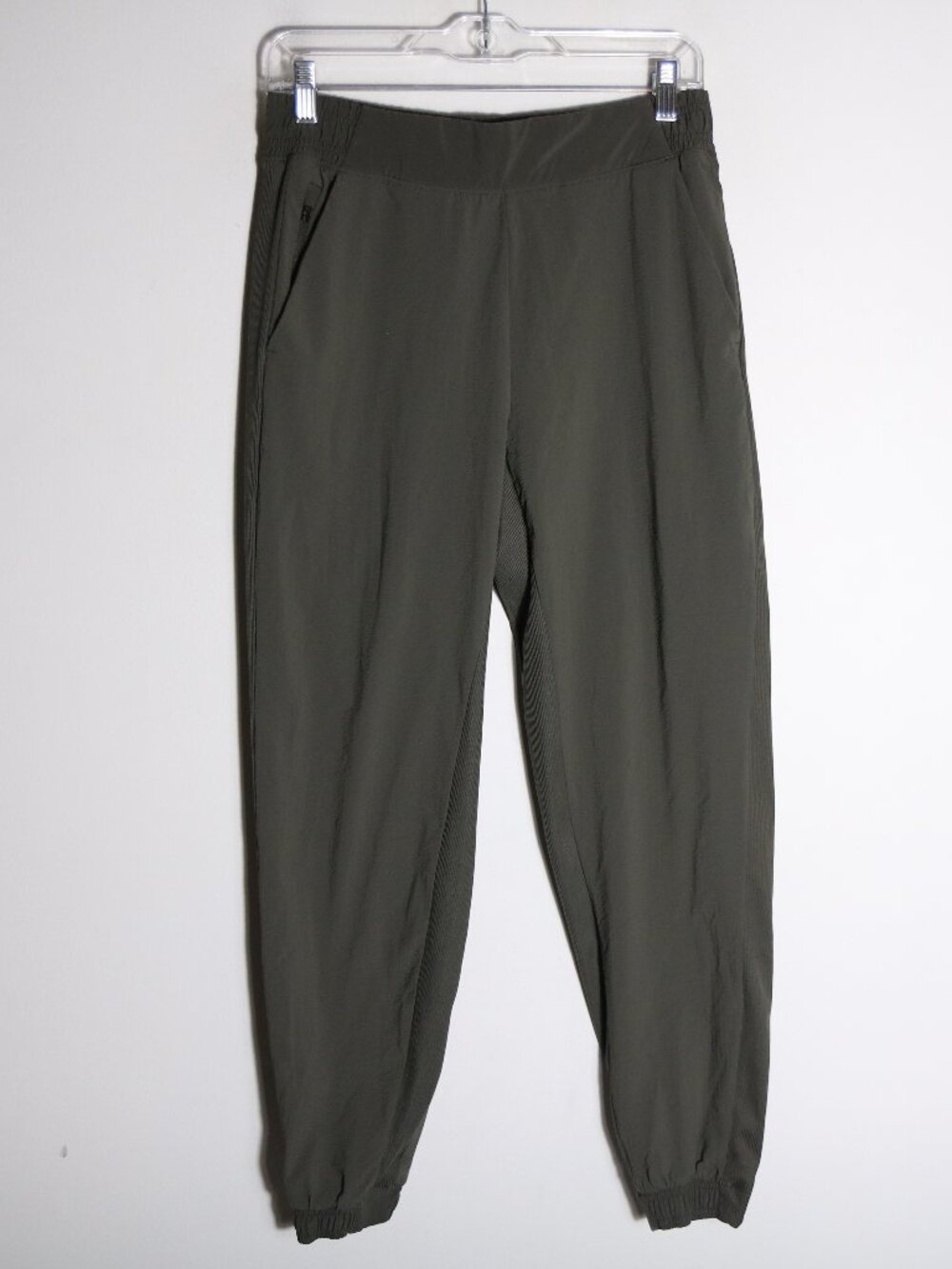 Athleta Textured Brooklyn Jogger Womens 6 Green Ankle Pull On Athletic Stretch